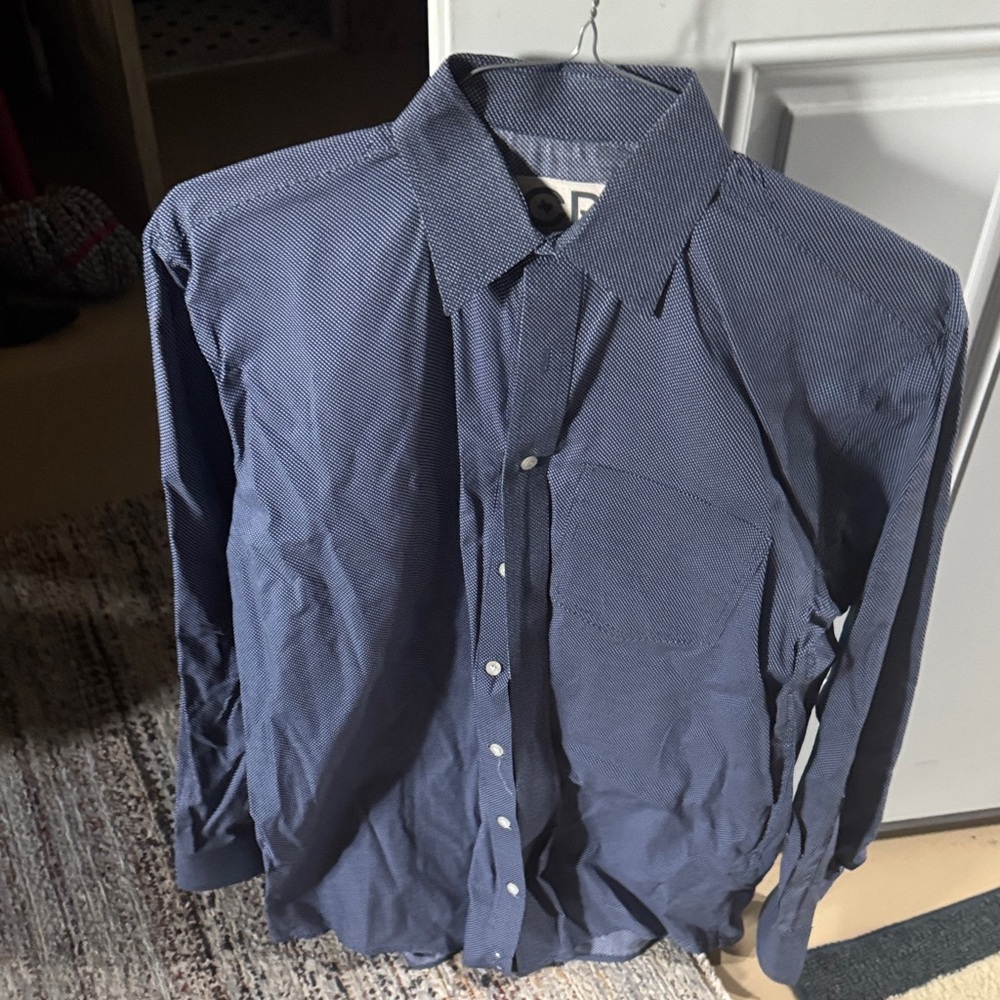 Classic Navy Button-Down Shirt for Men